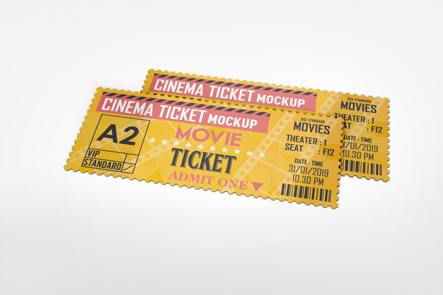 Cinema Ticket Mockup
