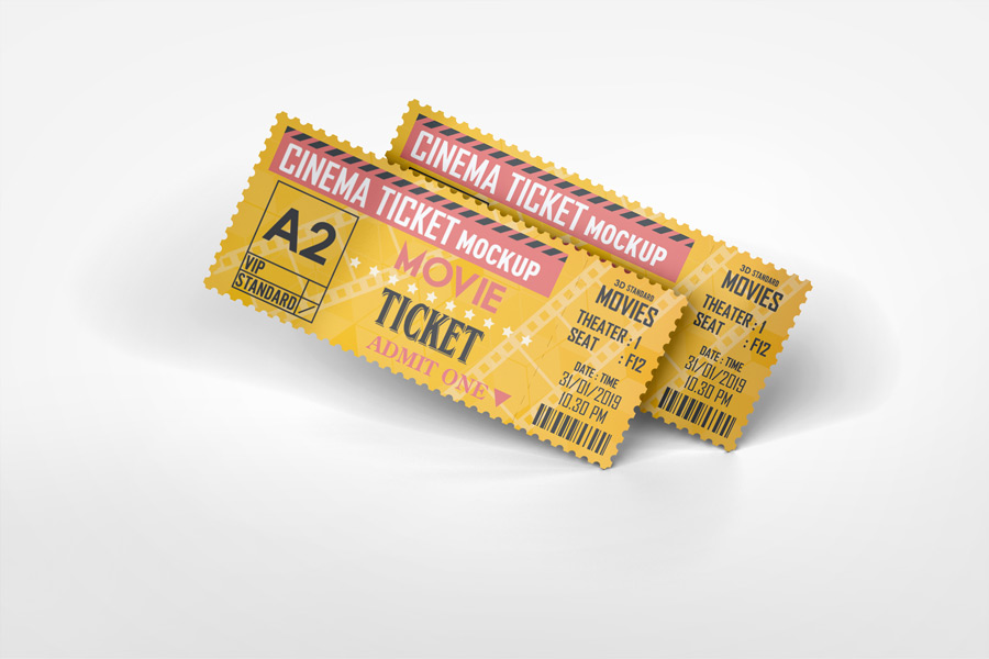 Cinema Ticket Mockup