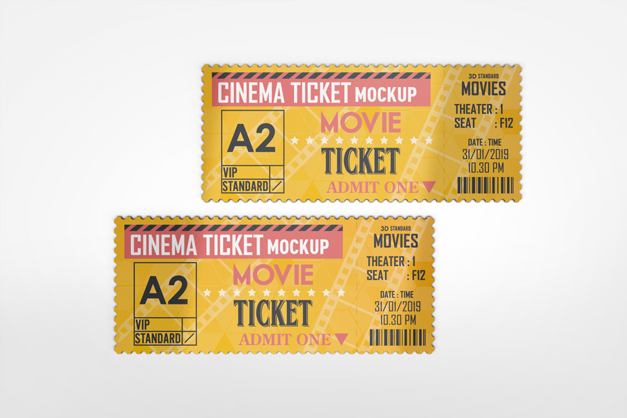 Cinema Ticket Mockup