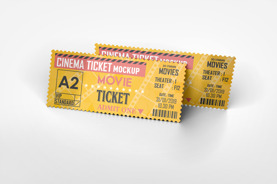 Cinema Ticket Mockup