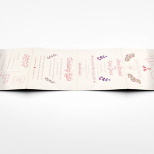 Accordion Wedding Invitation Mockup