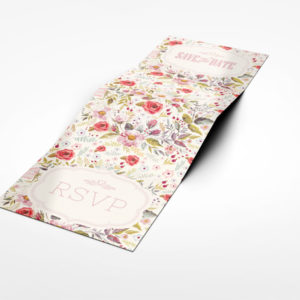 Accordion Wedding Invitation Mockup