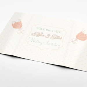 Gatefold Wedding Invitation Mockup