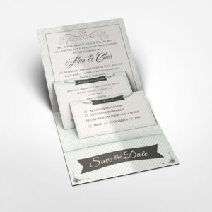 Pocket Wedding Invitation Mock-up