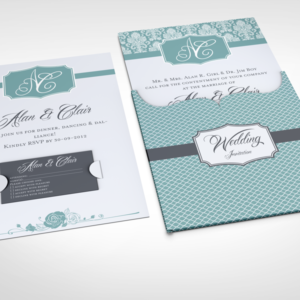 Wedding Invitation Jacket Mock-up