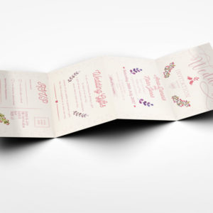 Accordion Wedding Invitation Mockup