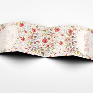 Accordion Wedding Invitation Mockup