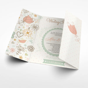 Gatefold Wedding Invitation Mockup