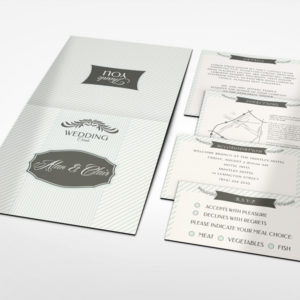 Pocket Wedding Invitation Mock-up