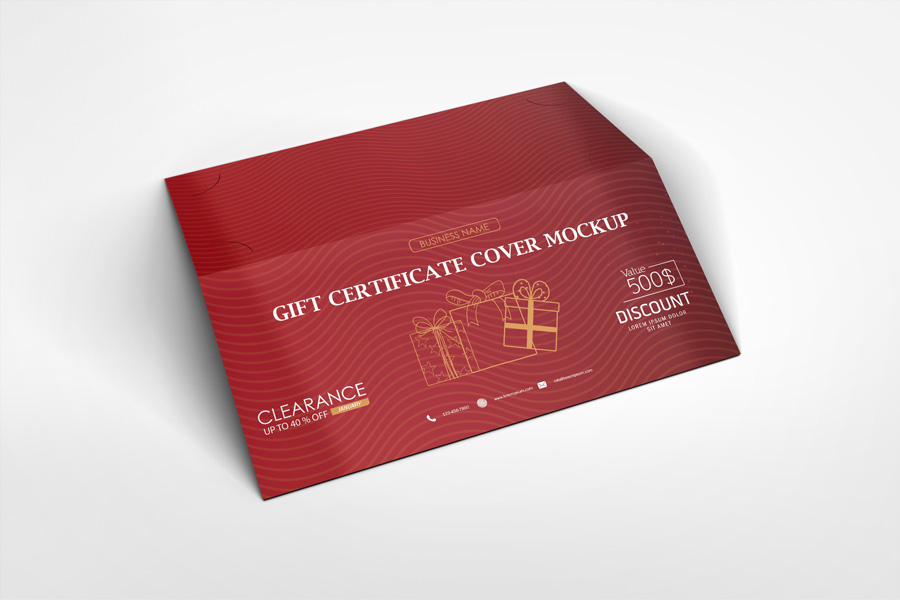 Gift Certificate Cover Mock-up