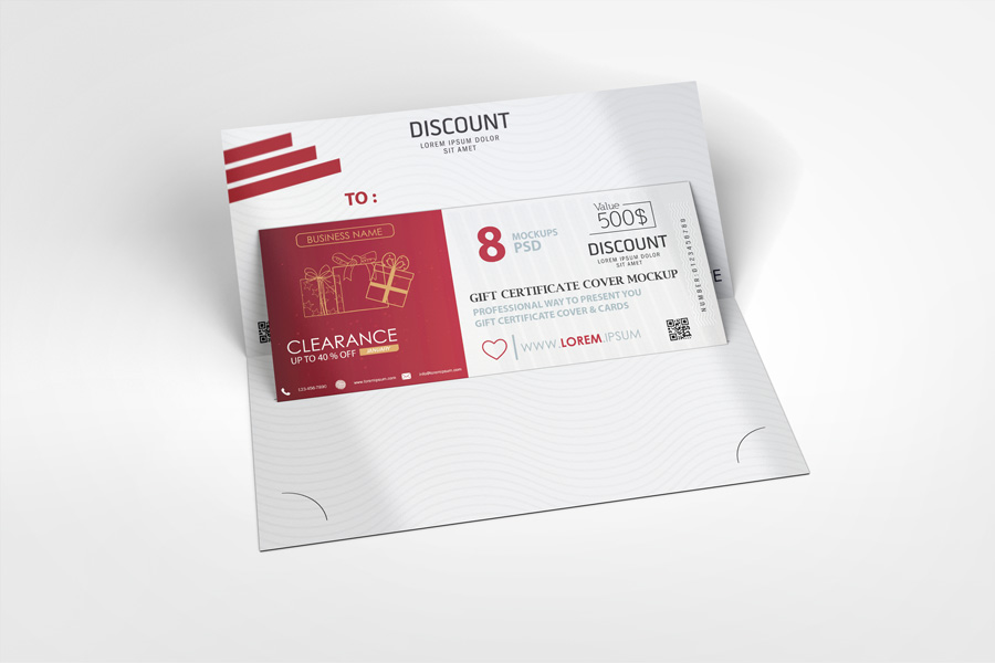 Gift Certificate Cover Mock-up
