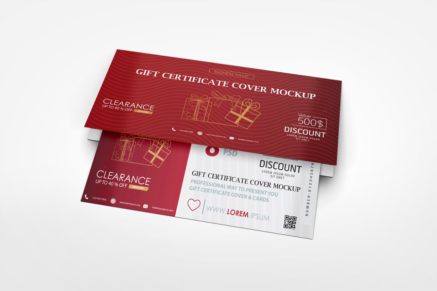Gift Certificate Cover Mock-up