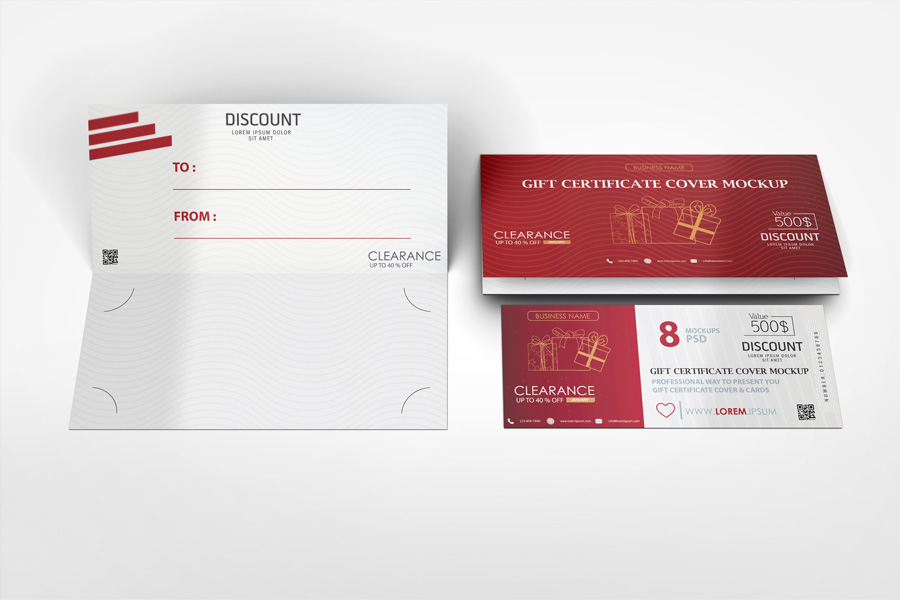 Gift Certificate Cover Mock-up