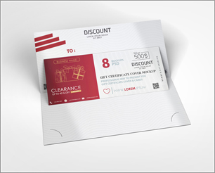 Gift Certificate Cover Mock-up