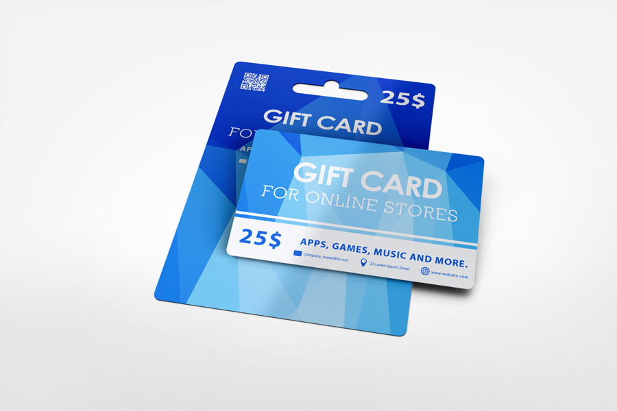Hanging Gift Card Mock-up