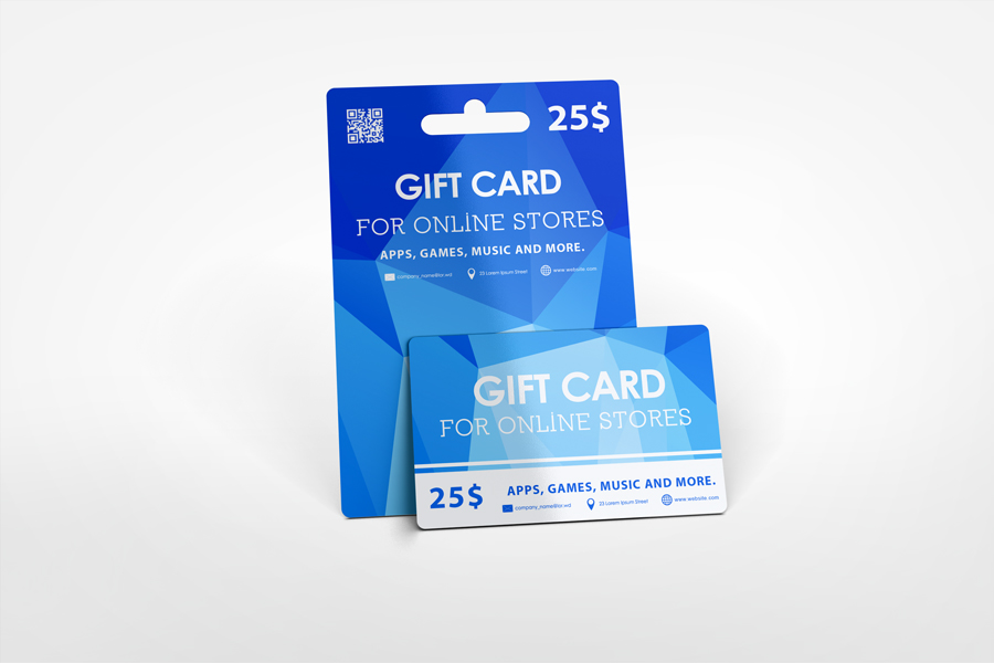 Hanging Gift Card Mock-up