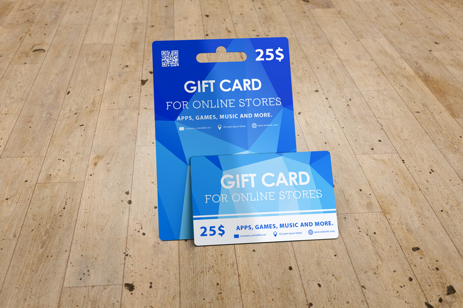 Hanging Gift Card Mock-up