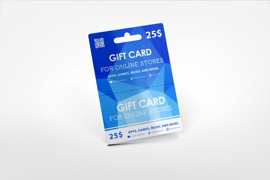 Hanging Gift Card Mock-up