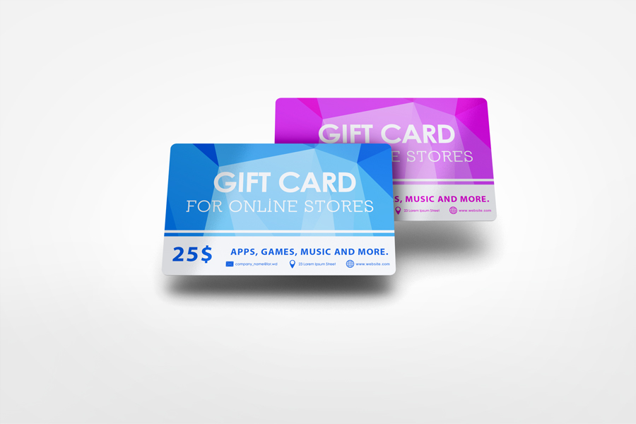 Hanging Gift Card Mock-up