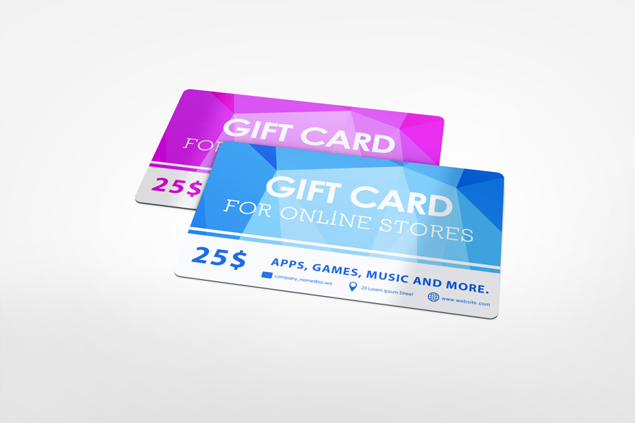 Hanging Gift Card Mock-up