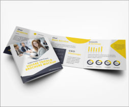 Square Trifold Brochure Mockup